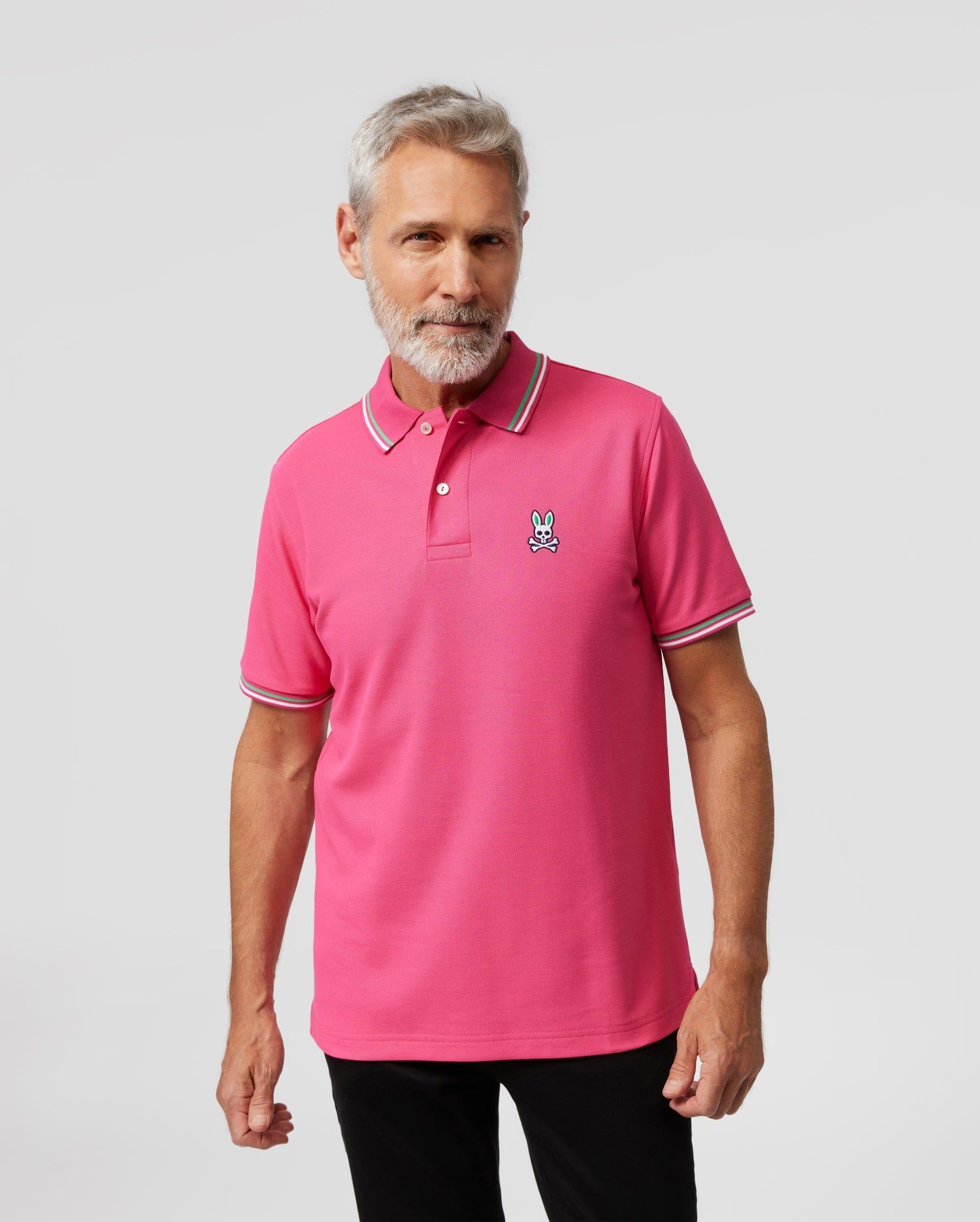 MENS SONA COLLAR STRIPE FASHION POLO - B6K201W1PC sold by Psycho Bunny