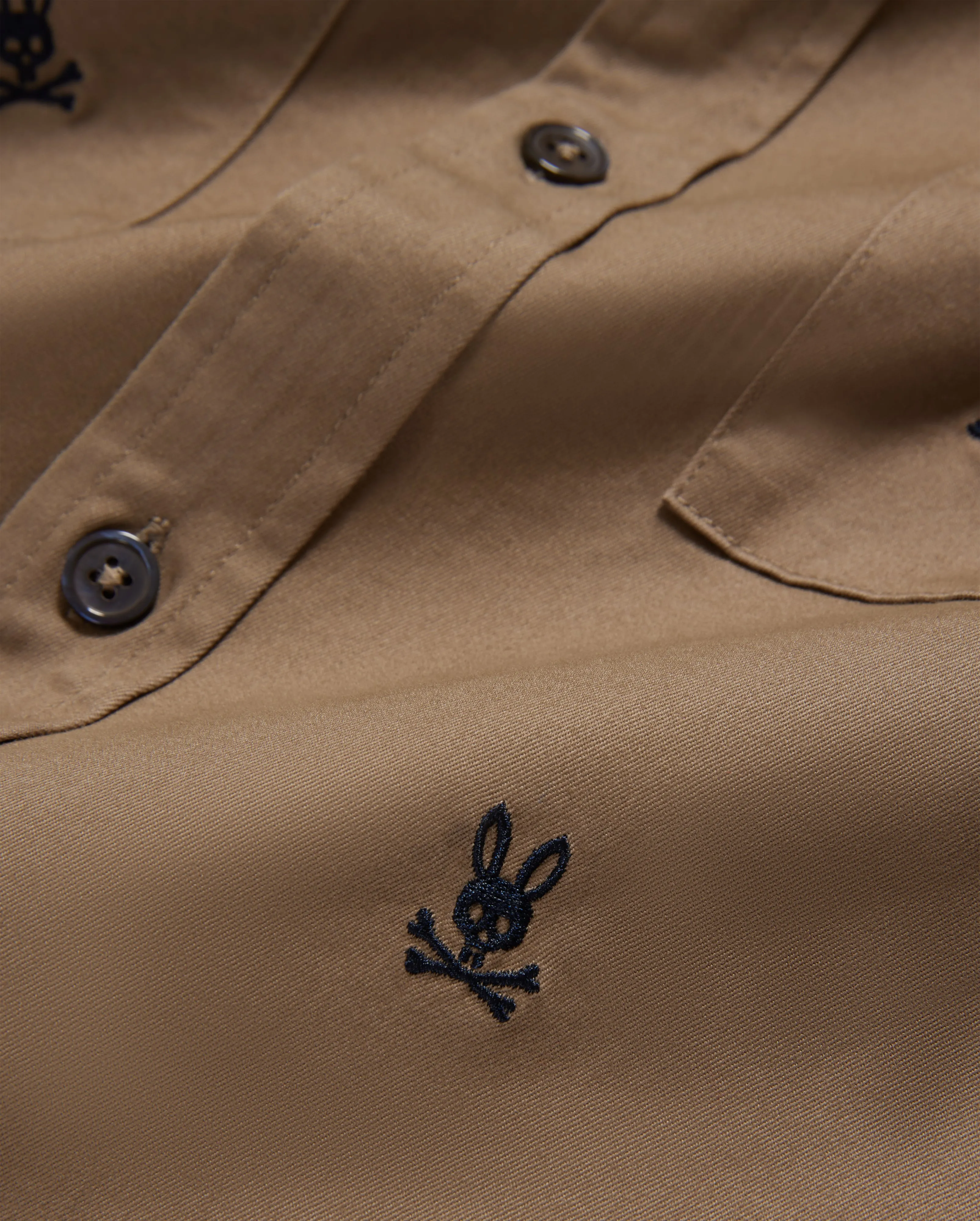 MENS BROADVIEW EMBROIDERED BUNNY LONG SLEEVE SHIRT - B6C569Z1SH sold by Psycho Bunny product image thumbnail 3