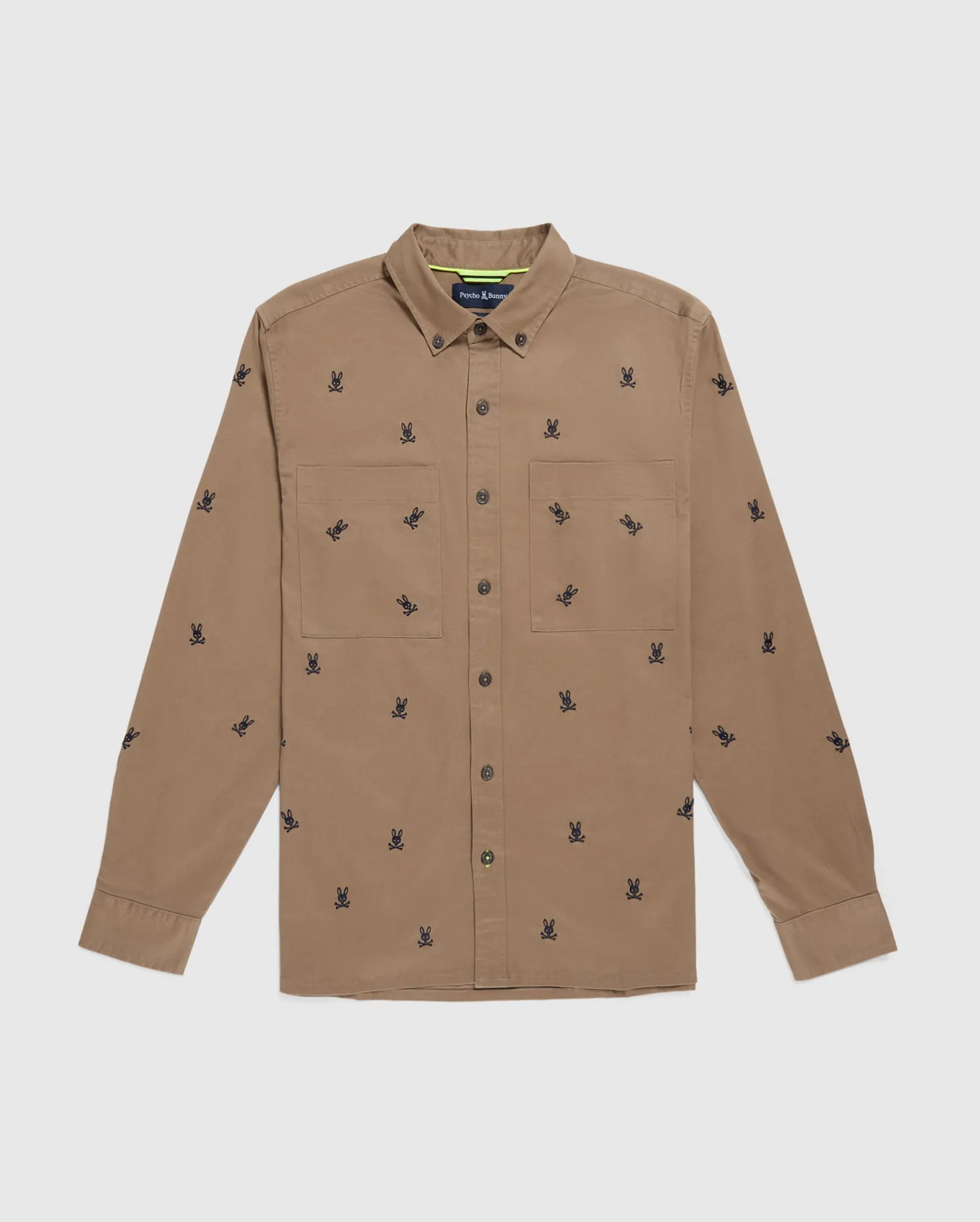 MENS BROADVIEW EMBROIDERED BUNNY LONG SLEEVE SHIRT - B6C569Z1SH sold by Psycho Bunny