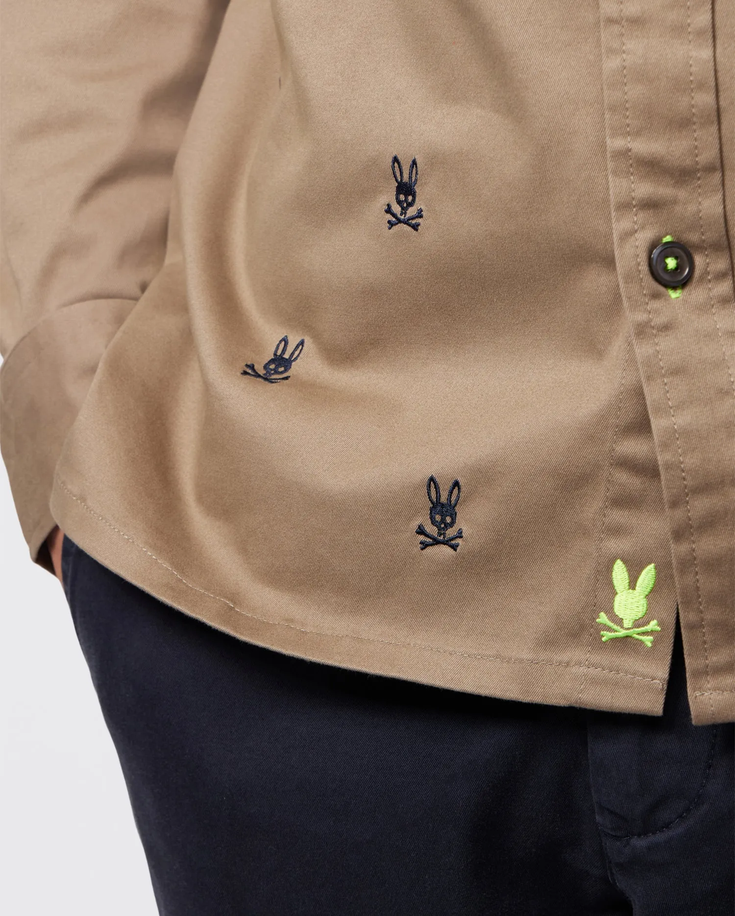 MENS BROADVIEW EMBROIDERED BUNNY LONG SLEEVE SHIRT - B6C569Z1SH sold by Psycho Bunny product image thumbnail 4