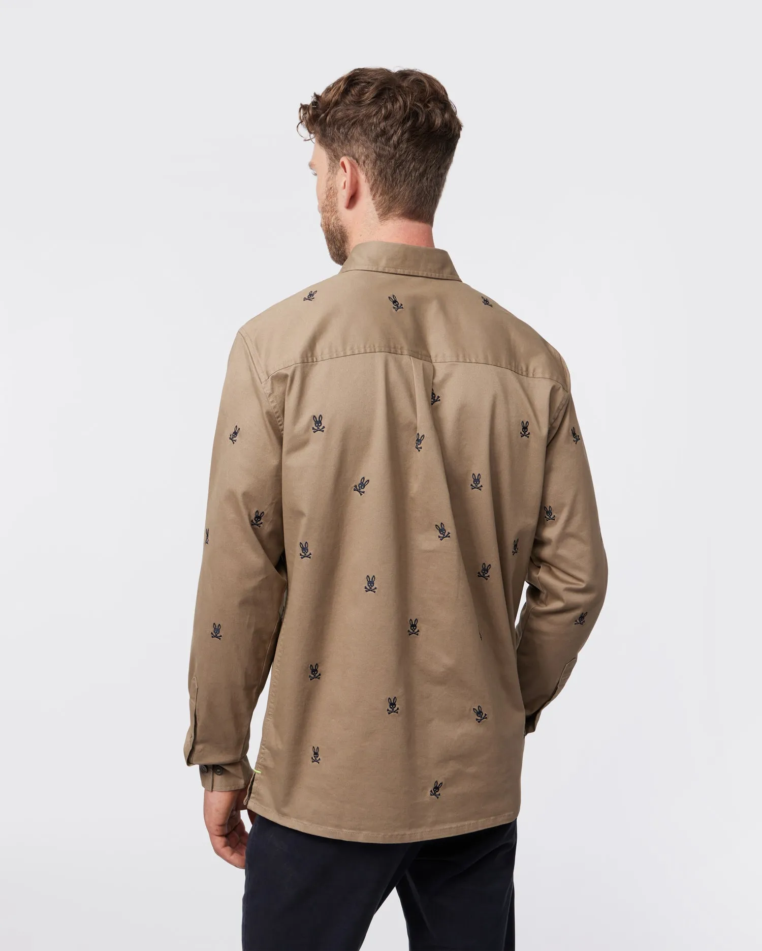 MENS BROADVIEW EMBROIDERED BUNNY LONG SLEEVE SHIRT - B6C569Z1SH sold by Psycho Bunny product image thumbnail 5