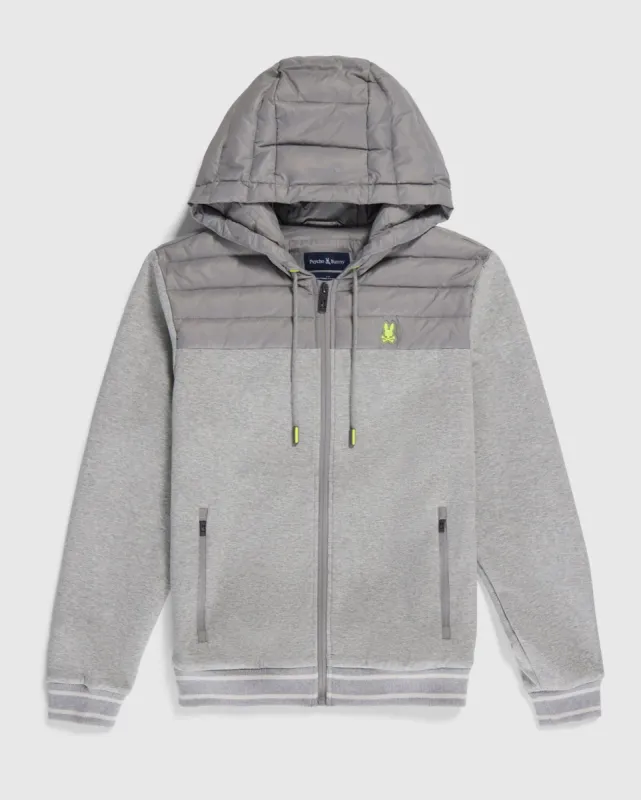 MENS LEMOORE MIXED MEDIA BOMBER - B6J944A2OW sold by Psycho Bunny