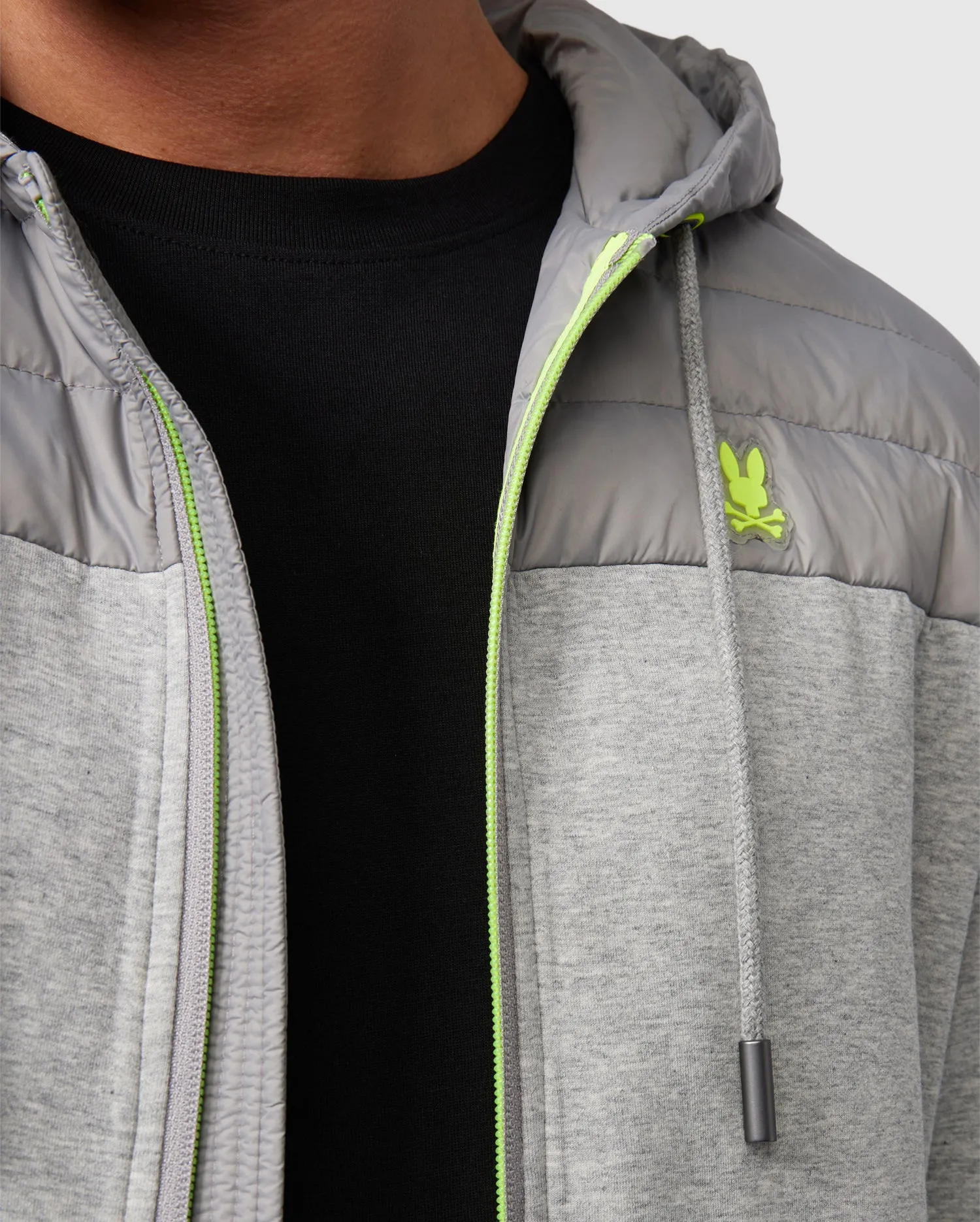 MENS LEMOORE MIXED MEDIA BOMBER - B6J944A2OW sold by Psycho Bunny product image thumbnail 4