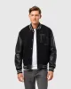MENS BRAYDEN WOOL LEATHER VARSITY BOMBER - B6J876D200 sold by Psycho Bunny