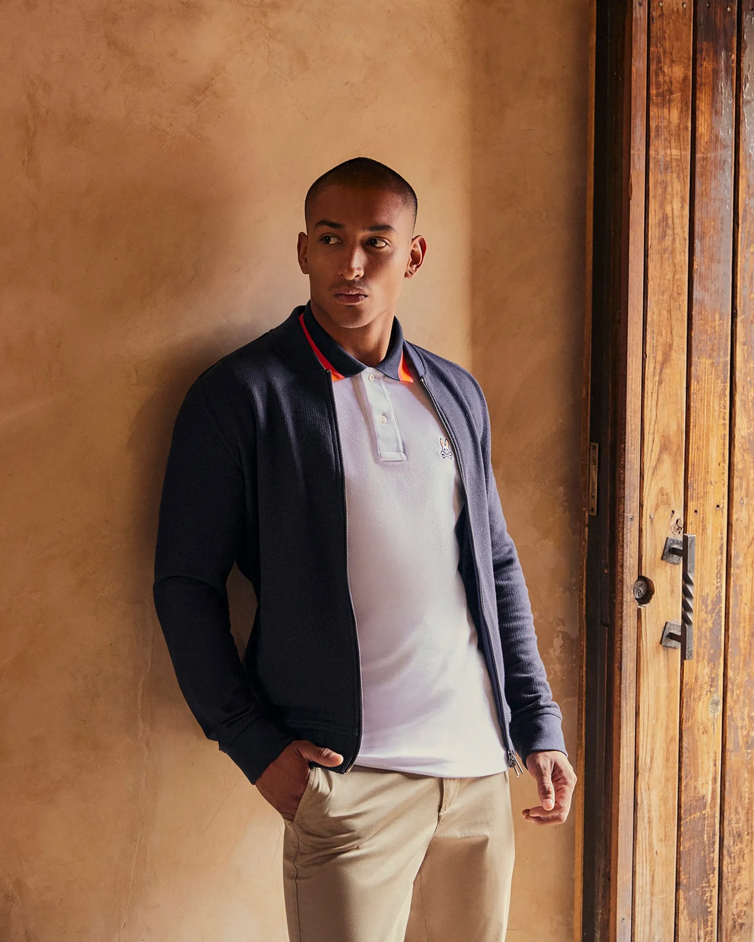 MENS LYNBROOK KNIT BOMBER JACKET - B6J734B200 sold by Psycho Bunny product image thumbnail 2