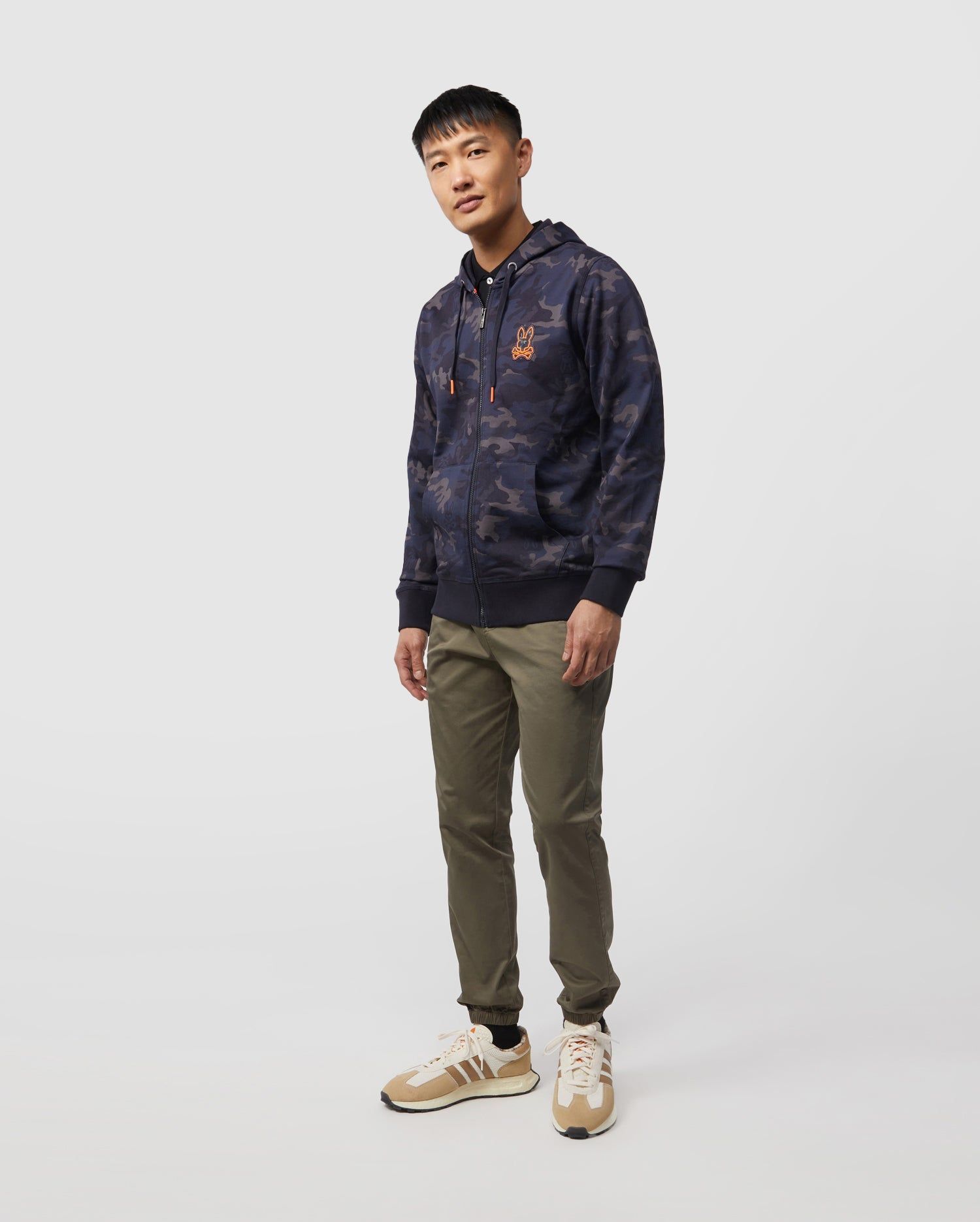 MENS ALLEN CAMO ZIP UP HOODIE - B6H947U1FT sold by Psycho Bunny product image thumbnail 4