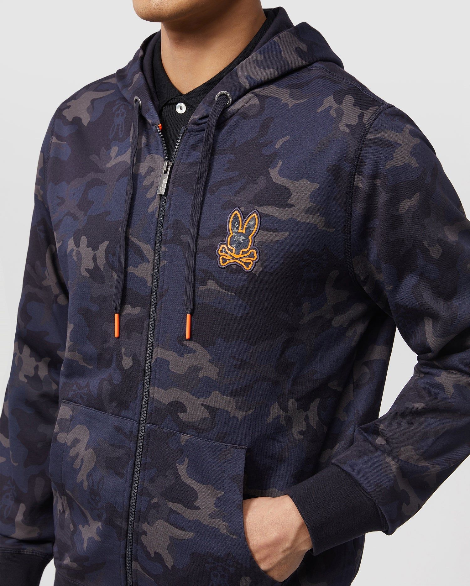 MENS ALLEN CAMO ZIP UP HOODIE - B6H947U1FT sold by Psycho Bunny product image thumbnail 2