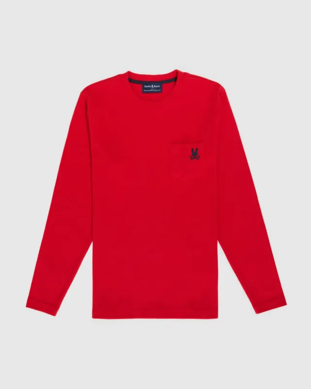 MENS WAFFLE POCKET LONG SLEEVE TEE - B6T672A2CO made by Psycho Bunny