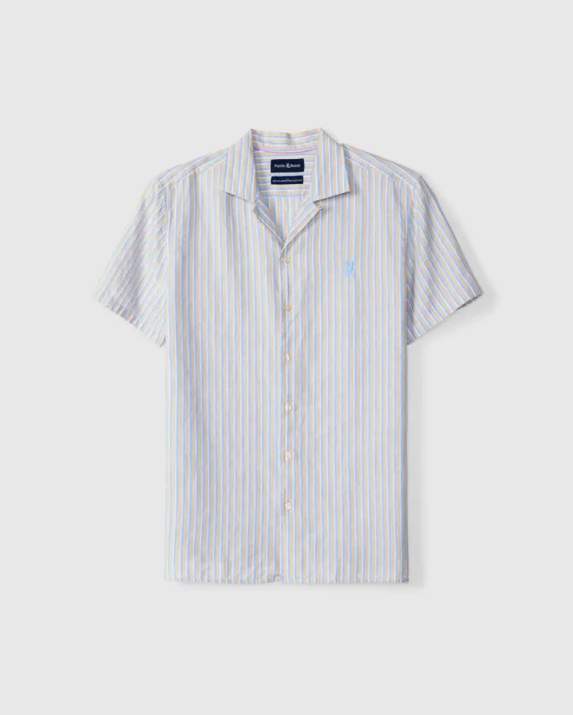 MENS JUSTIN LINEN CAMP SHIRT - B6Q585C200 sold by Psycho Bunny