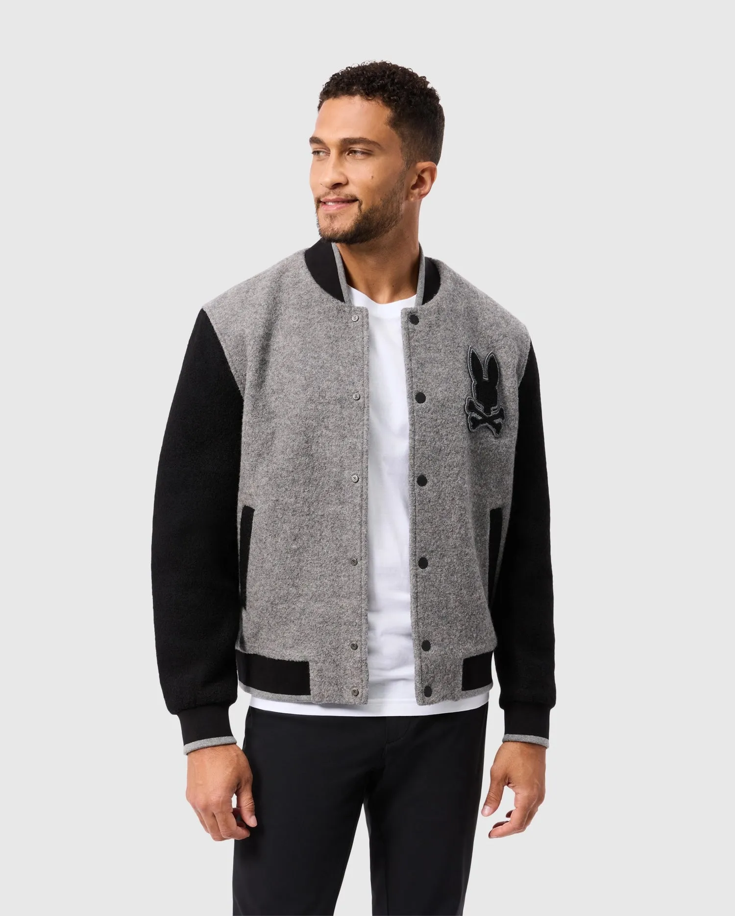 MENS TOM WOOL BOMBER JACKET - B6J744D200 sold by Psycho Bunny product image thumbnail 4