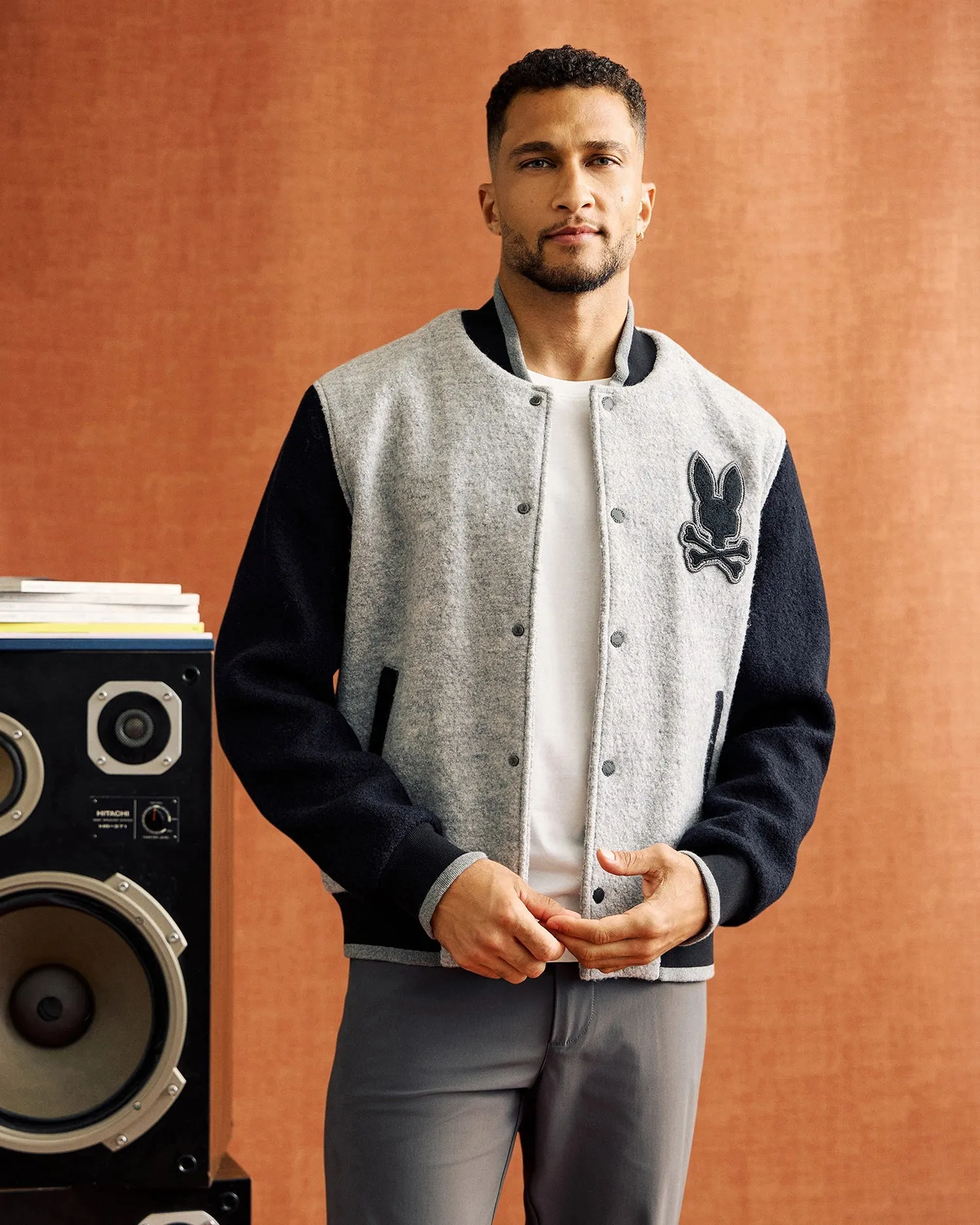 MENS TOM WOOL BOMBER JACKET - B6J744D200 sold by Psycho Bunny product image thumbnail 3