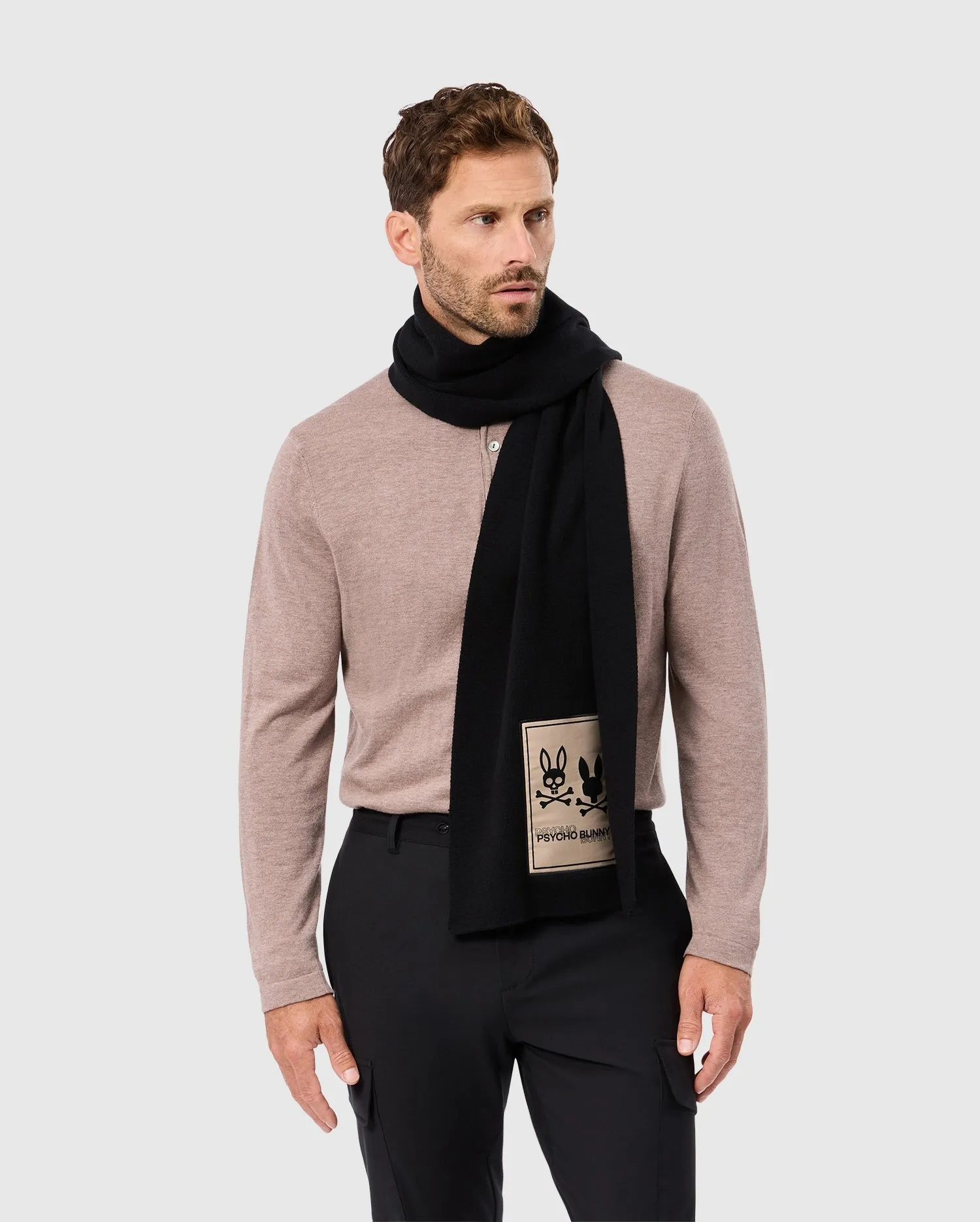 MENS MONROE TWILL PATCH SCARF - B6A892D200 sold by Psycho Bunny product image thumbnail 2
