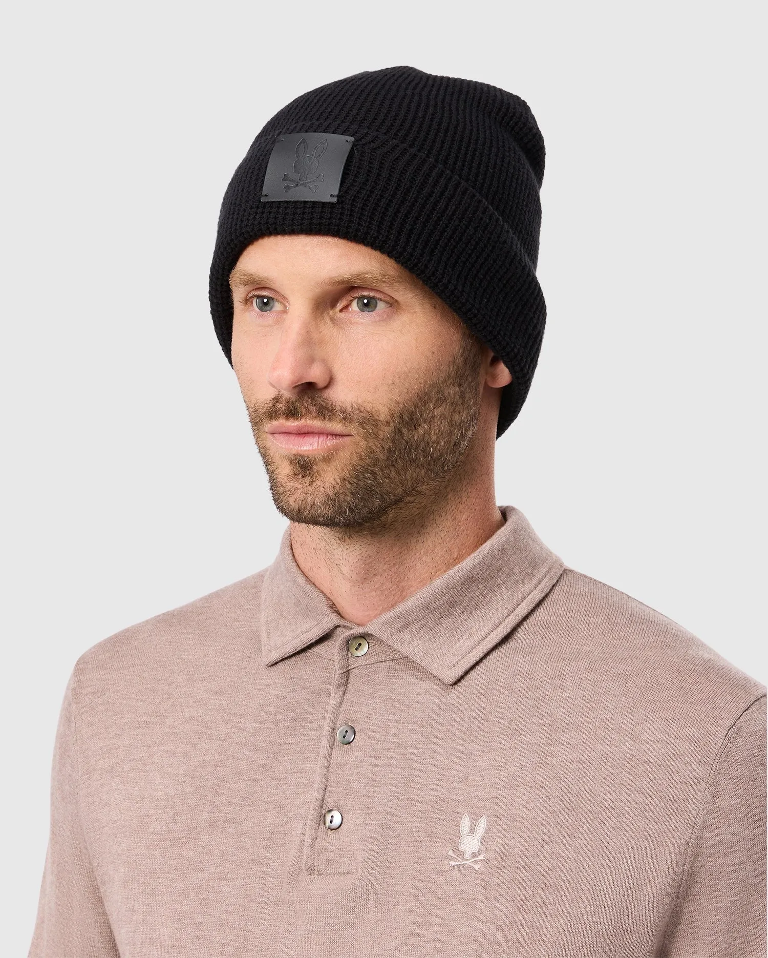 MENS WAFFLE BEANIE - B6A873D200 sold by Psycho Bunny product image thumbnail 3