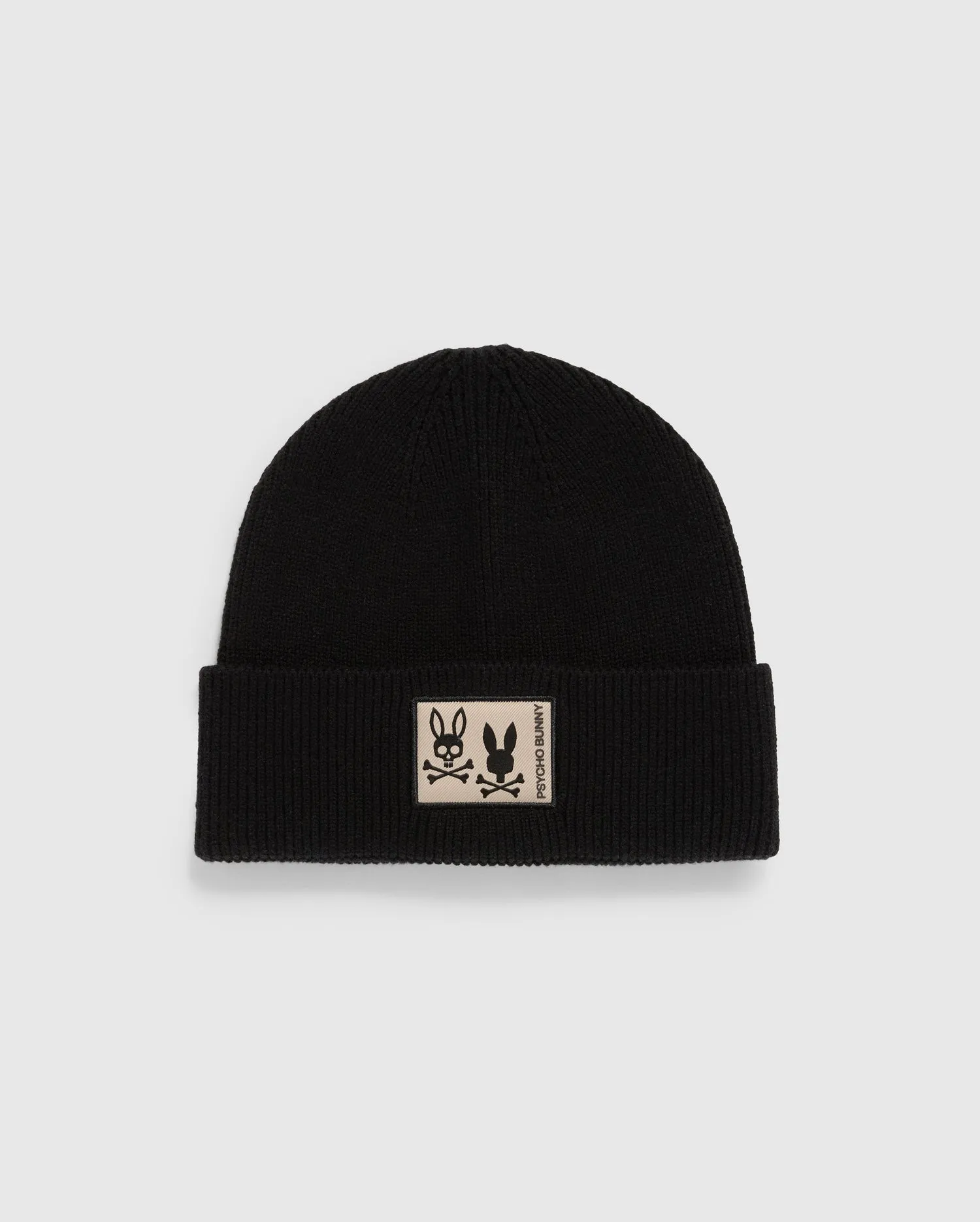 MENS MONROE TWILL PATCH BEANIE - B6A871D200 sold by Psycho Bunny