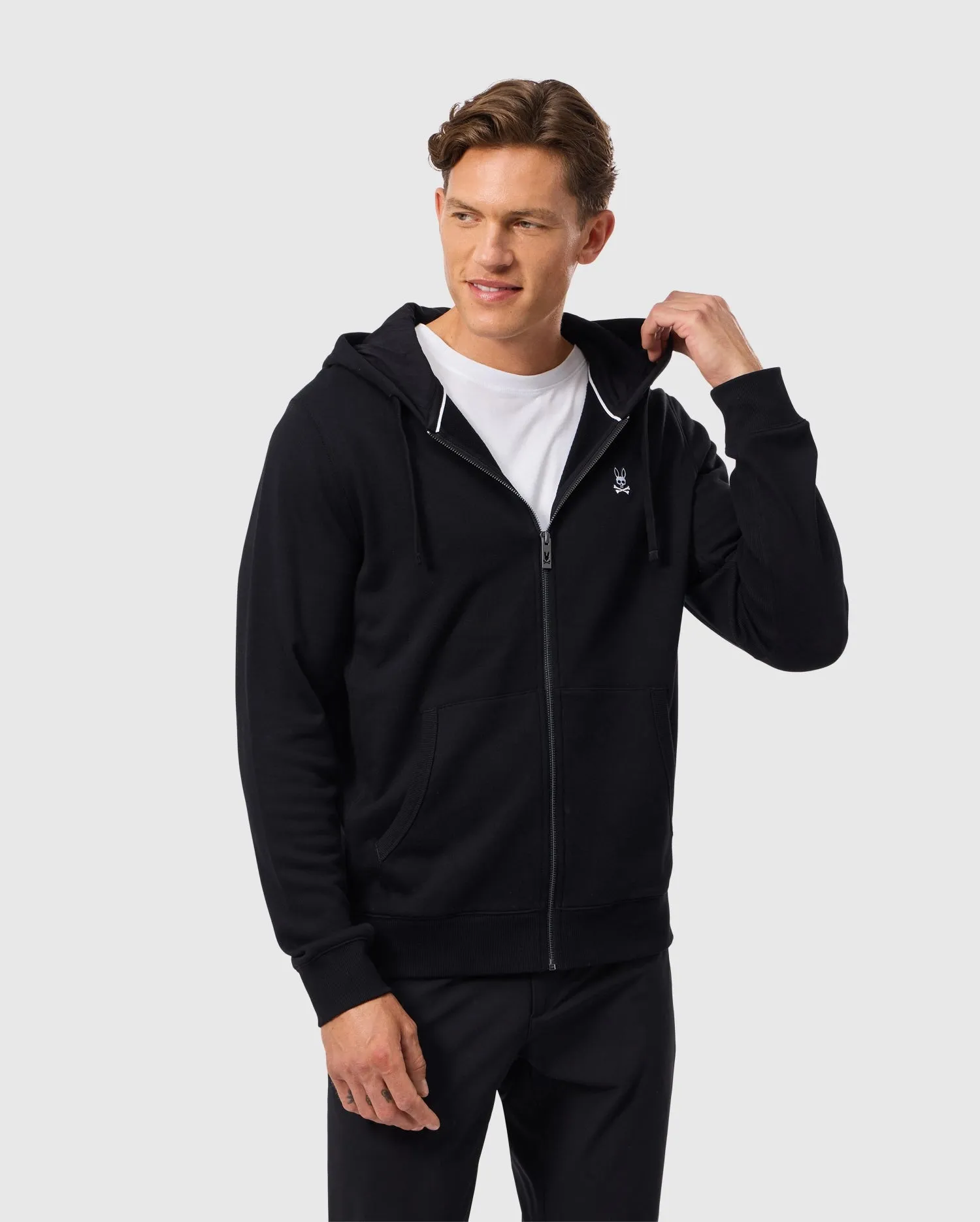 MENS LEVY ZIP FLEECE HOODIE - B6H720D200 sold by Psycho Bunny product image thumbnail 2