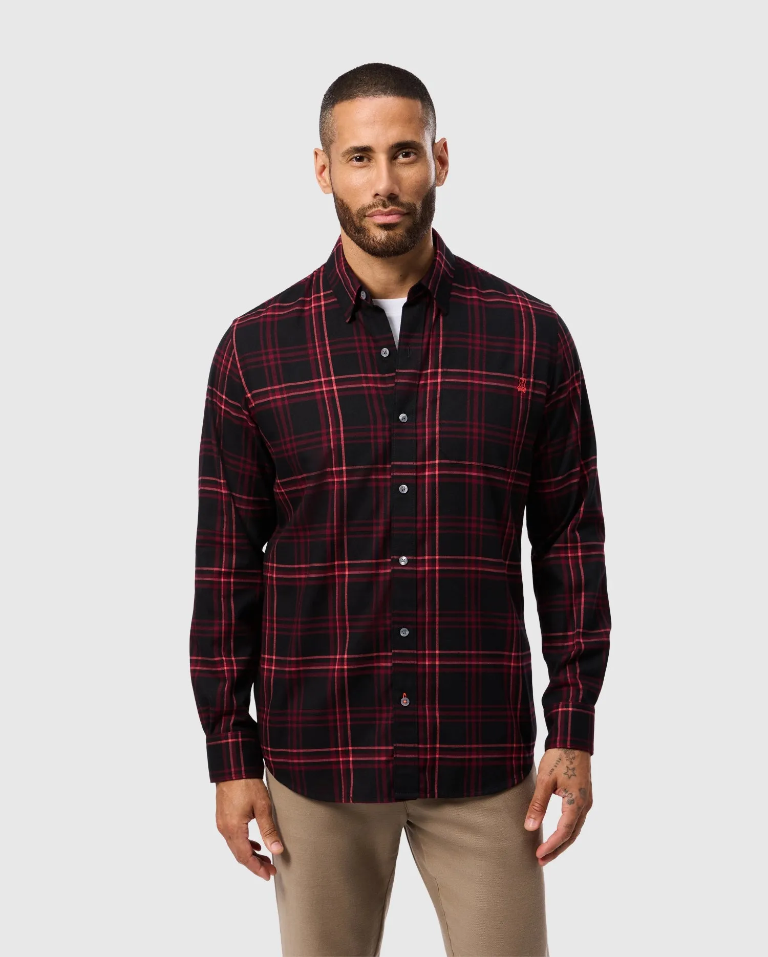 MENS HAYES PLAID SHIRT - B6C842D200 sold by Psycho Bunny product image thumbnail 3