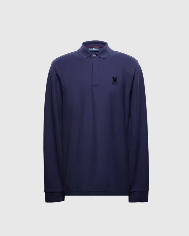 MENS BRANSON LONG SLEEVE PIQUE POLO - B6M177E200 made by Psycho Bunny