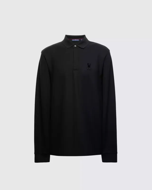 MENS BRANSON LONG SLEEVE PIQUE POLO - B6M177E200 made by Psycho Bunny