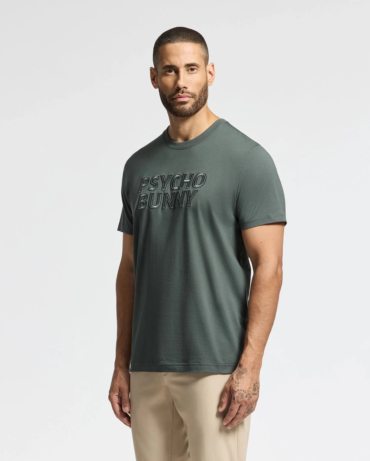 MENS PIERCE EMBROIDERED GRAPHIC TEE - B6U116E200 sold by Psycho Bunny product image thumbnail 5