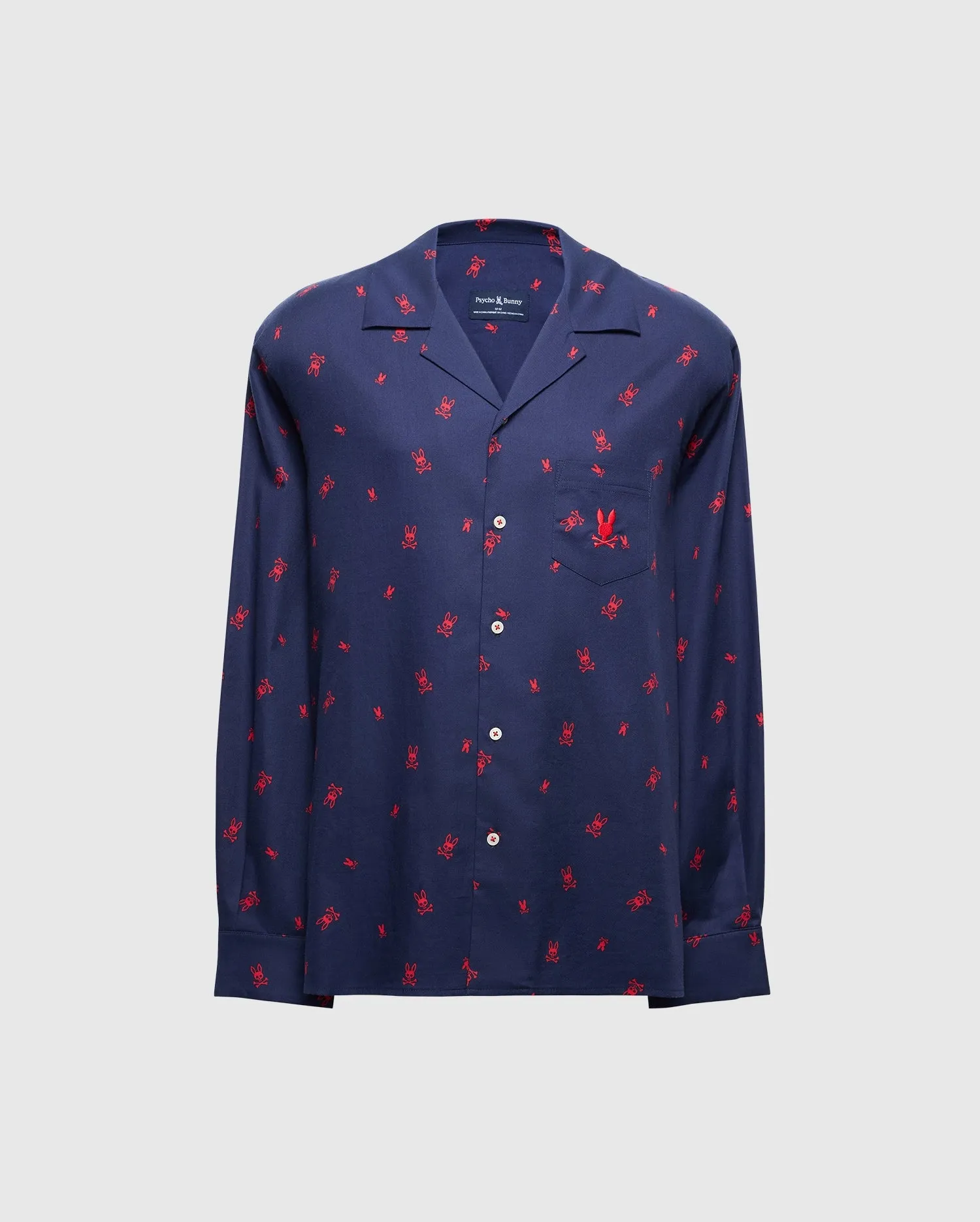 MENS ALL OVER PRINT FLANNEL PAJAMA SET - B6X343E200 sold by Psycho Bunny product image thumbnail 2