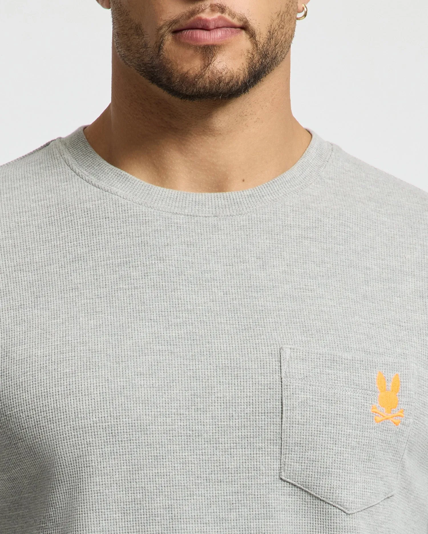 MENS VAL WAFFLE LOUNGE LONG SLEEVE TEE - B6T672E200 sold by Psycho Bunny product image thumbnail 4