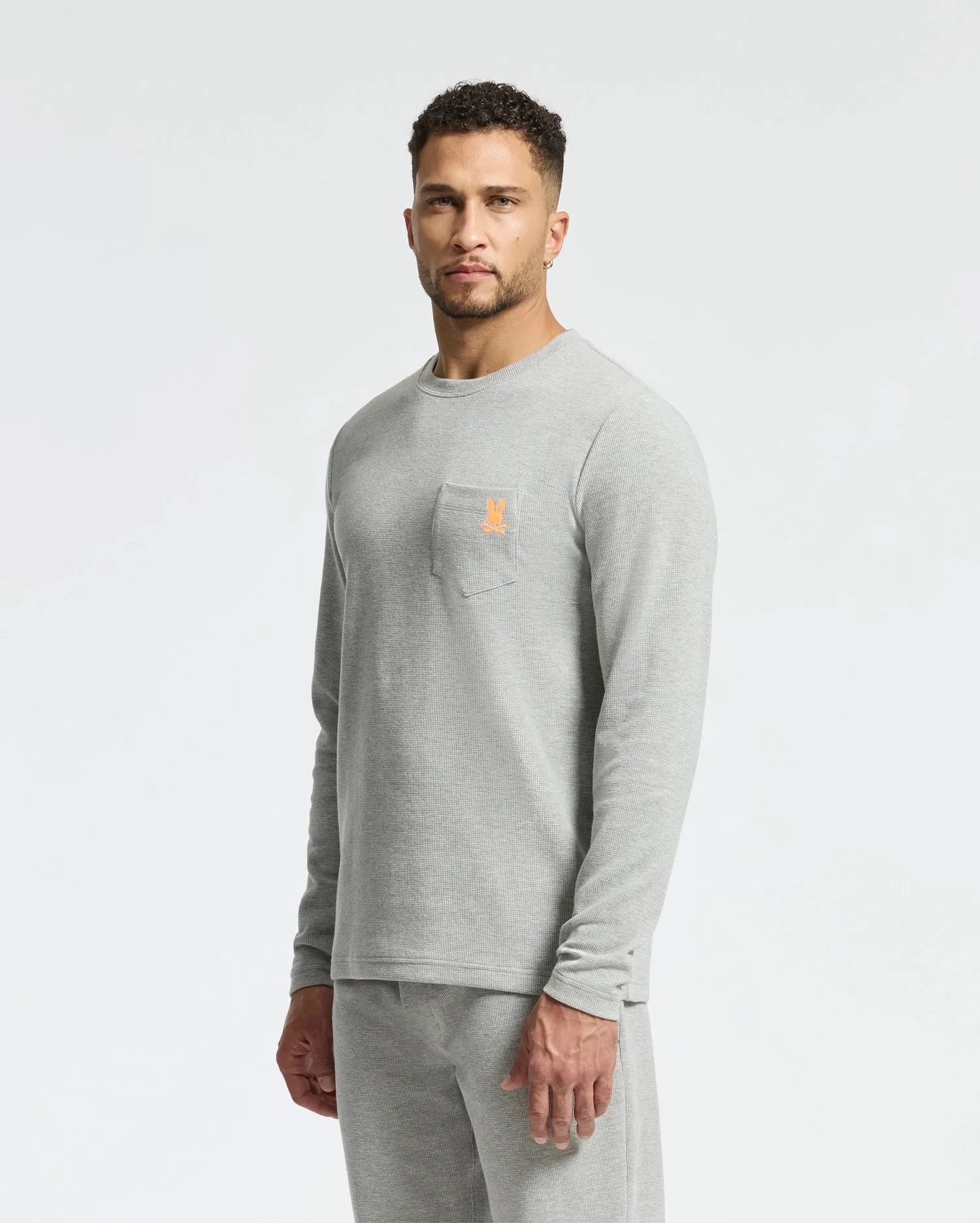 MENS VAL WAFFLE LOUNGE LONG SLEEVE TEE - B6T672E200 sold by Psycho Bunny product image thumbnail 5
