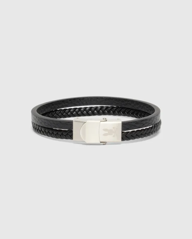 MEN'S DOUBLE LEATHER BRACELET - B6A387E200 sold by Psycho Bunny