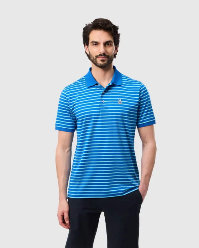 MENS WILLIS STRIPE JERSEY SPORT POLO - B6K605C200 sold by Psycho Bunny