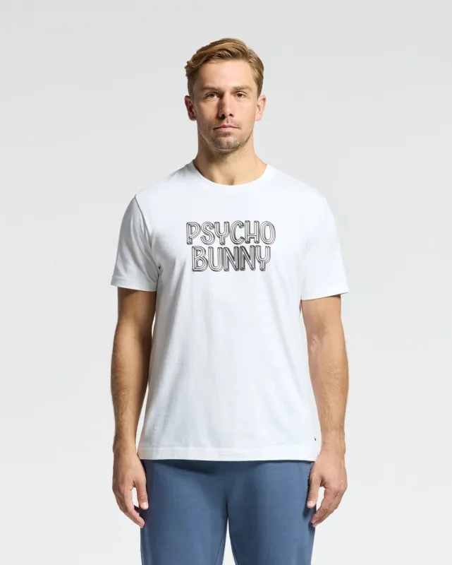 MENS MONARC WORDMARK GRAPHIC TEE - B6U210E200 sold by Psycho Bunny