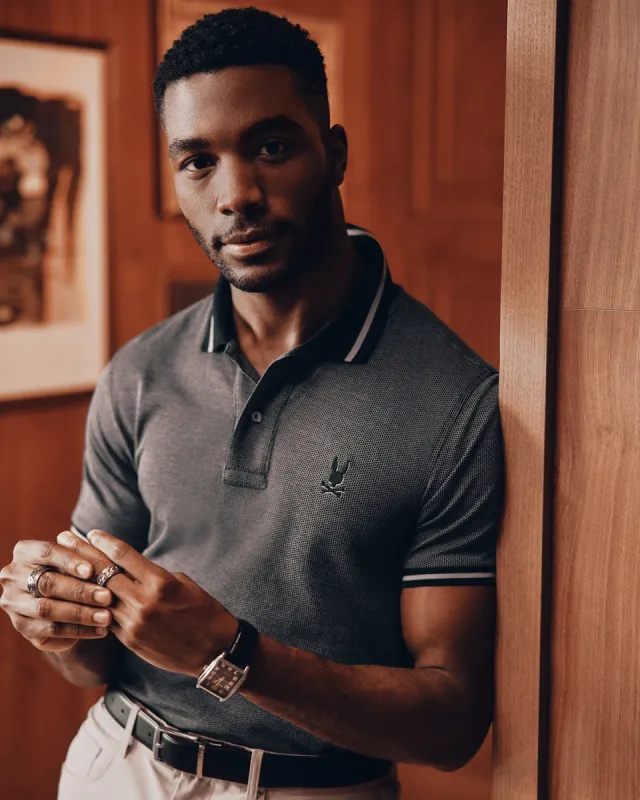 MENS WARSAW JACQUARD PIQUE POLO - B6K901E200 sold by Psycho Bunny