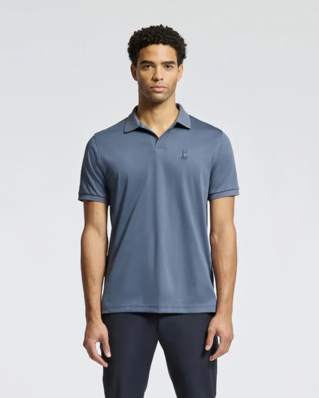 MENS BROADWAY PIMA INTERLOCK JOHNNY COLLAR POLO - B6K891D200 made by Psycho Bunny