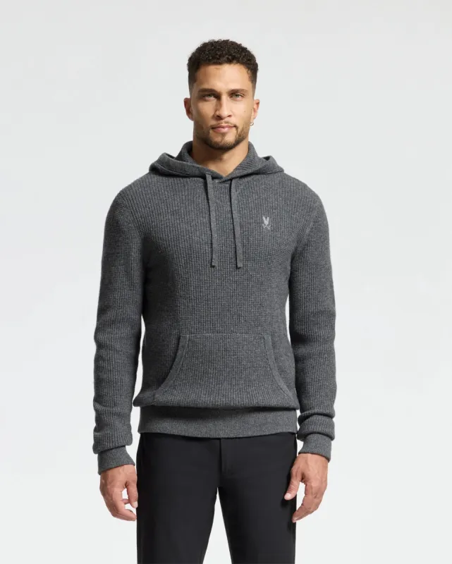 MENS LEVAN WAFFLE HOODED SWEATER - B6E246E200 sold by Psycho Bunny
