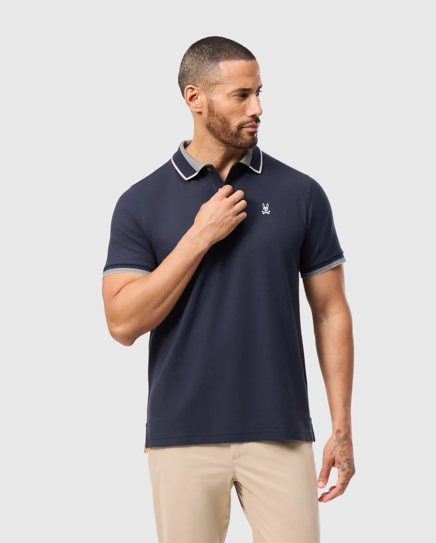 MENS DUVALL PIQUE POLO - B6K402D200 sold by Psycho Bunny