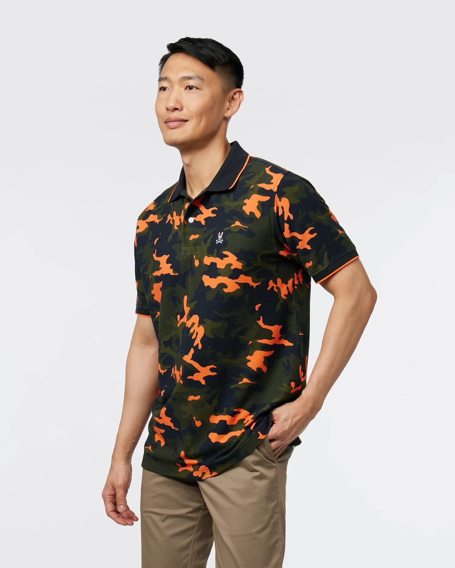 MENS PLANO PIQUE CAMO POLO - B6K336Z1PC sold by Psycho Bunny