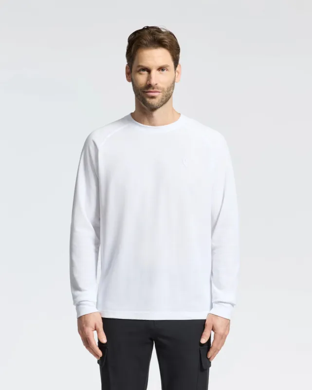 MENS TAYLOR PIQUE LONG SLEEVE TEE - B6T580F200 sold by Psycho Bunny