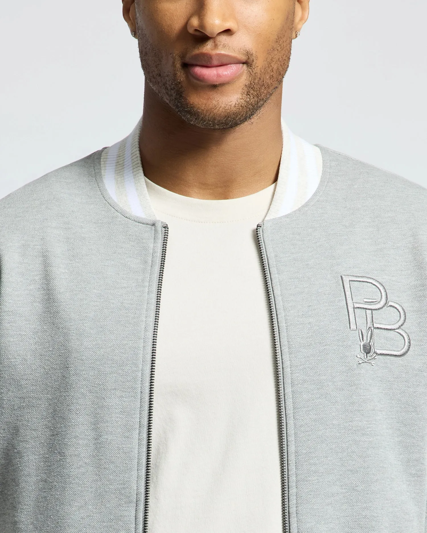 MENS HYDRA COLOR BLOCK KNIT BOMBER - B6J455F200 sold by Psycho Bunny product image thumbnail 4