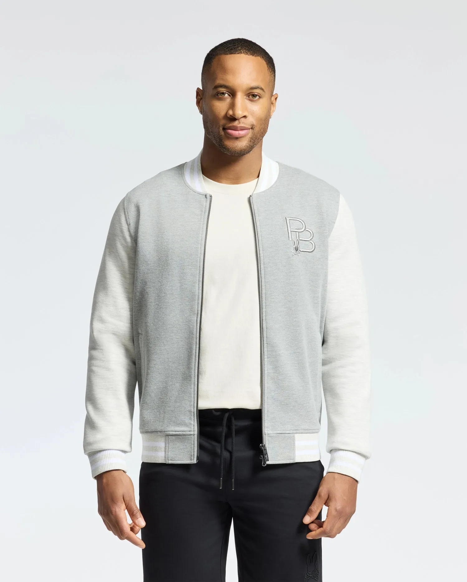 MENS HYDRA COLOR BLOCK KNIT BOMBER - B6J455F200 sold by Psycho Bunny product image thumbnail 2