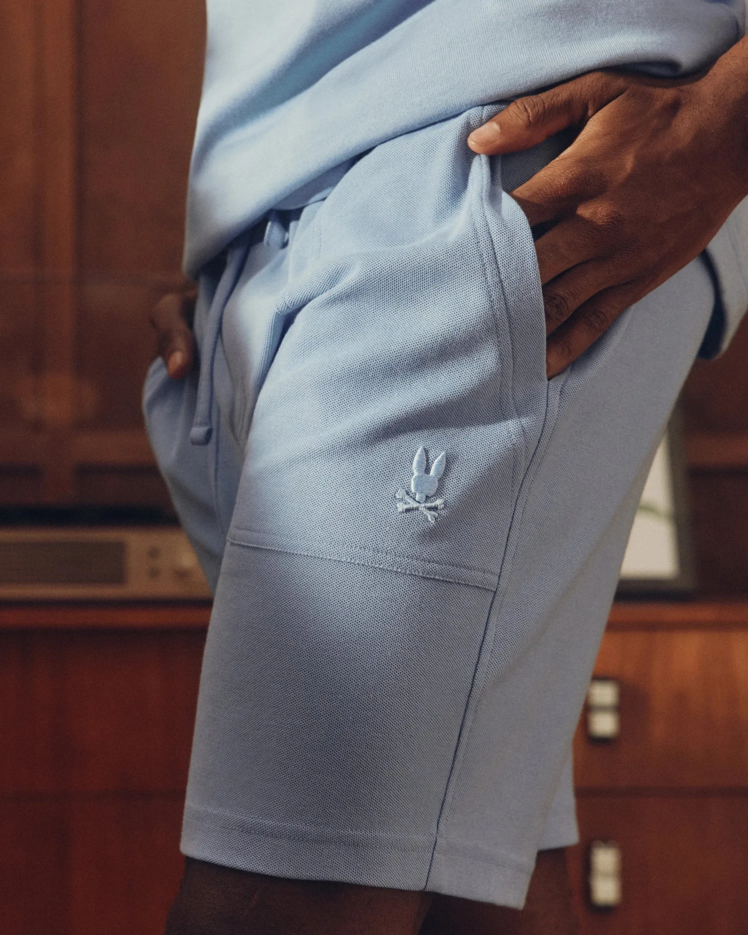 MENS TAYLOR LIGHT PIQUE SWEATSHORT - B6R344F200 sold by Psycho Bunny