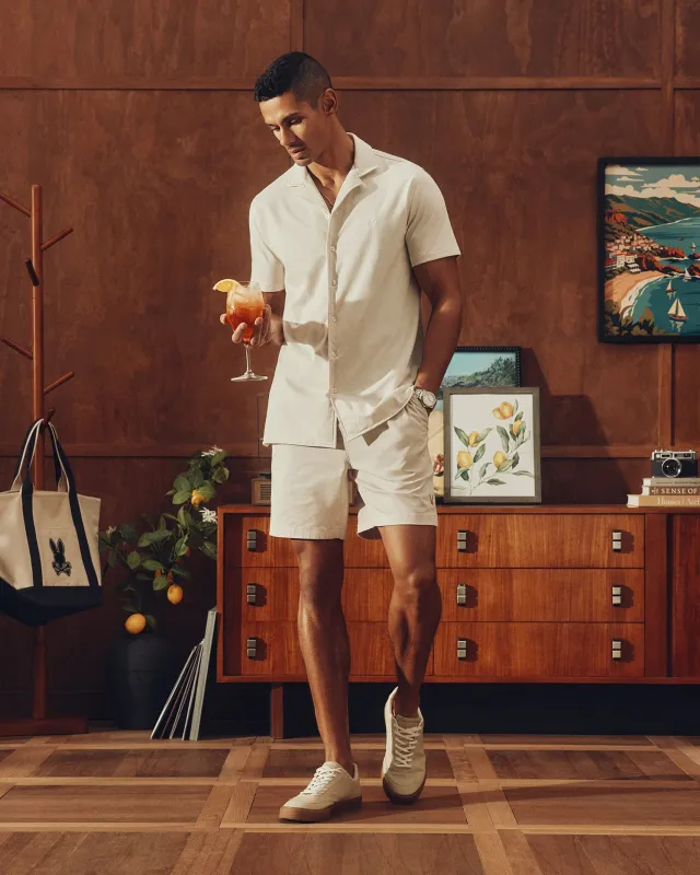 MENS BRYAN CAMP COLLAR SHORT SLEEVE SHIRT - B6Q581F200 sold by Psycho Bunny