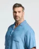 MENS BIG AND TALL KERVIN LIGHTWEIGHT DENIM WOVEN SHIRT - B9Q467F200 sold by Psycho Bunny