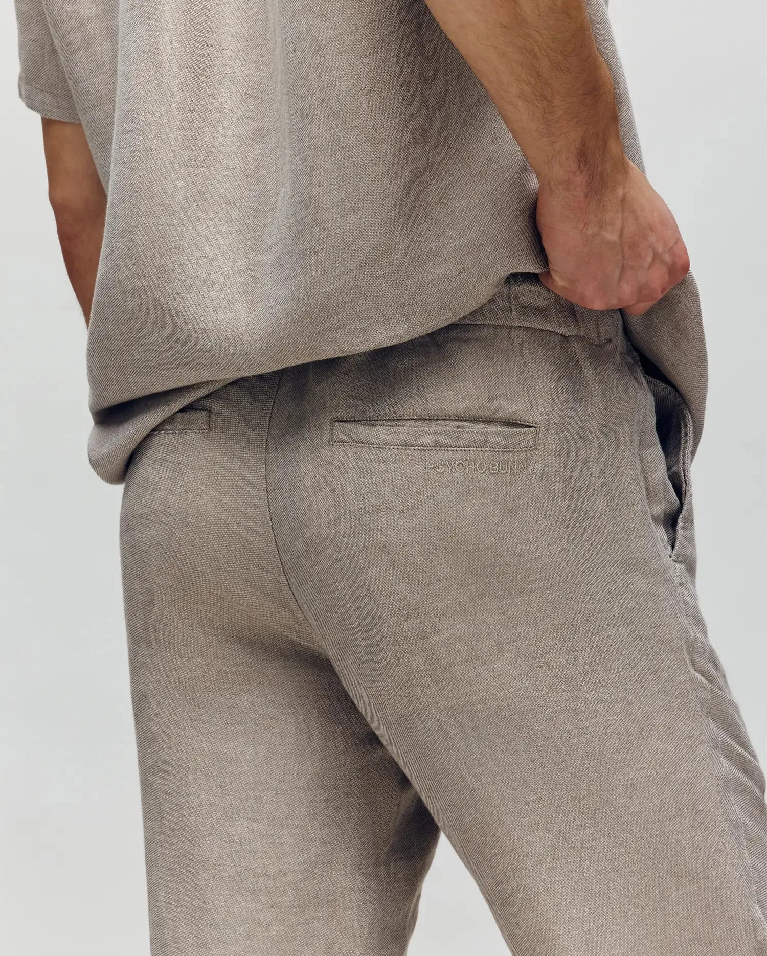 MENS FATE LINEN DRAWSTRING PANT - B6P471C200 sold by Psycho Bunny product image thumbnail 3