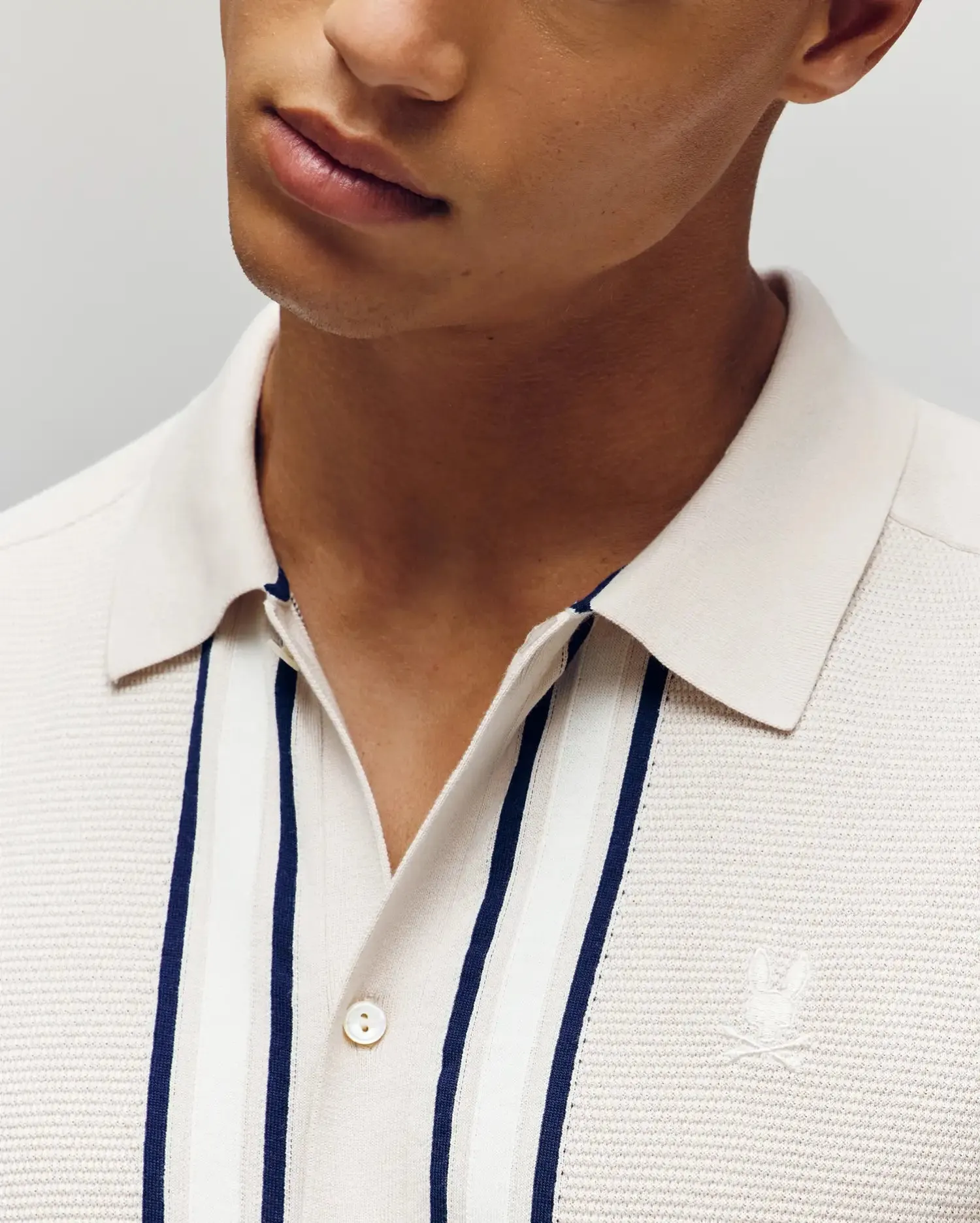 MENS DANNY BORDER STRIPE KNIT SHIRT - MT0400053 sold by Psycho Bunny product image thumbnail 2