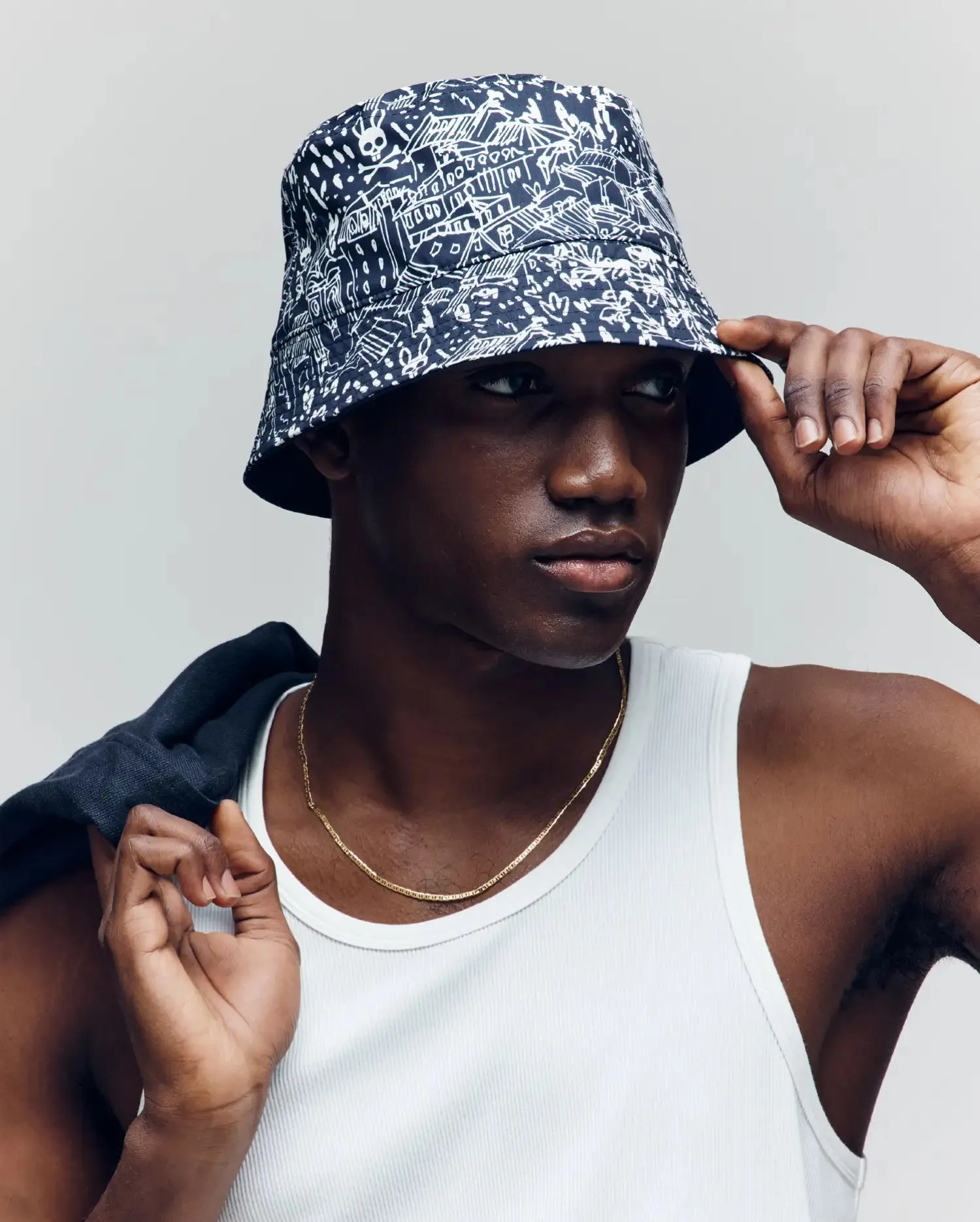 MENS NAXOS REVERSIBLE BUCKET HAT - MO1500006 sold by Psycho Bunny product image thumbnail 2