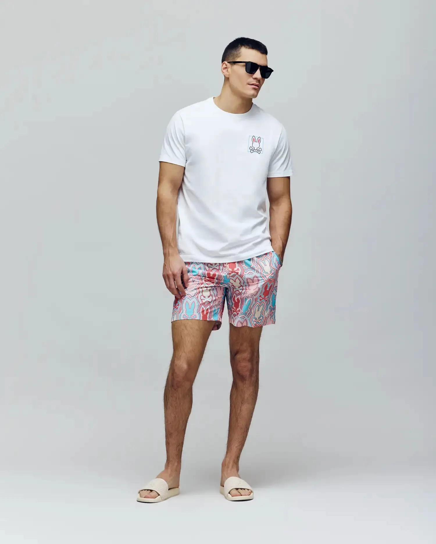MENS CHUCK ALL OVER PRINT LIGHTWEIGHT SWIM TRUNK 6" - MB1000003 sold by Psycho Bunny product image thumbnail 5