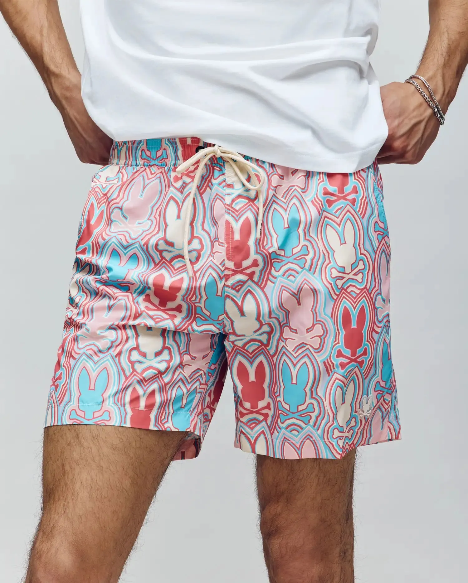 MENS CHUCK ALL OVER PRINT LIGHTWEIGHT SWIM TRUNK 6" - MB1000003 sold by Psycho Bunny product image thumbnail 3