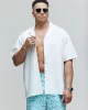 MENS BIG AND TALL JAYME KNIT SEERSUCKER CABANA COLLAR SHIRT - BT0300001 sold by Psycho Bunny