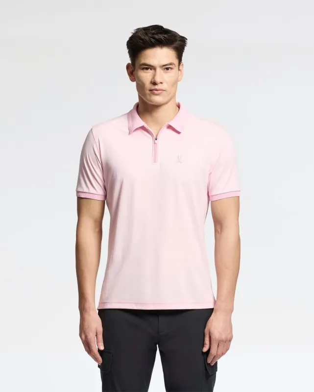 MENS TREVOR PERFORMANCE PIQUE ZIP UP POLO - B6K557F200 sold by Psycho Bunny