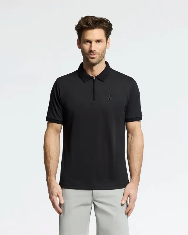 MENS TREVOR PERFORMANCE PIQUE ZIP UP POLO - B6K557F200 sold by Psycho Bunny