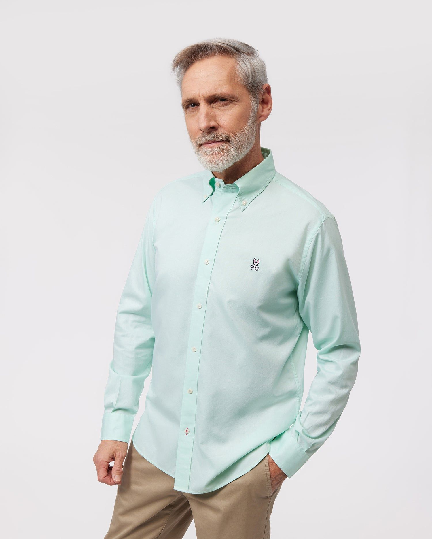 MENS CLASSIC OXFORD LONG SLEEVE SHIRT - B6C655X1PC sold by Psycho Bunny product image thumbnail 2