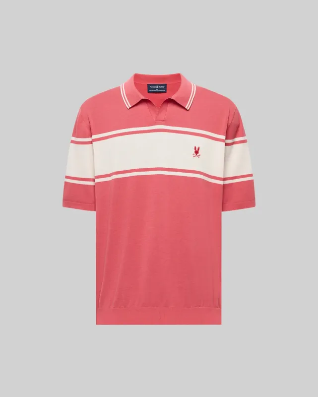 MENS ZAVIAN STRIPE KNIT POLO - MT0400055 sold by Psycho Bunny